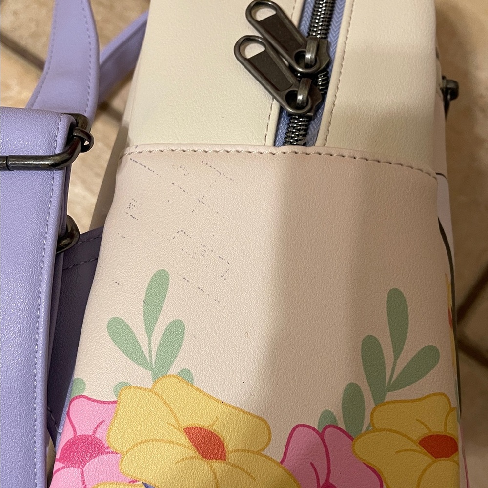 Disney Loungefly Flower Floral Mini Backpack - Picture 2 of 3